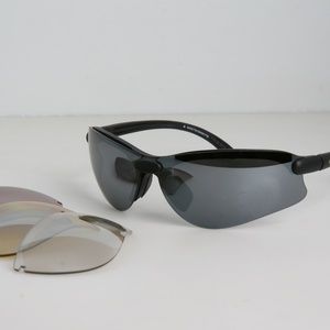 Interchangeable sport blade sunglasses w/ 4 lens